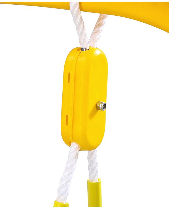 Babyhug 3-in-1 Swing And  Slide With Basketball Hoop -Blue & Yellow | Triple-Play Fun With Smooth Safe Slide  & Adjustable Hoop | Outdoor Active Leisure | enhances coordination, balance| BIS Certified