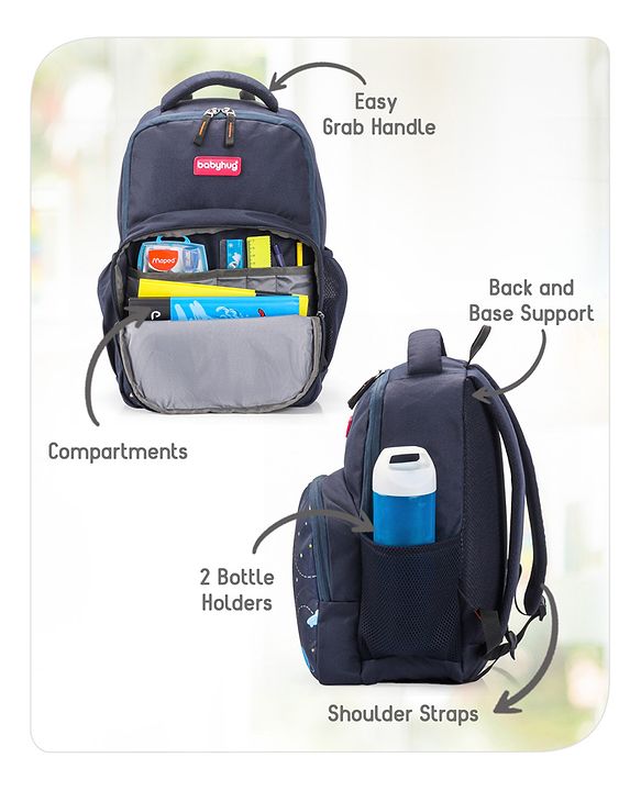 Babyhug School Backpack Space Print - 15 Inches