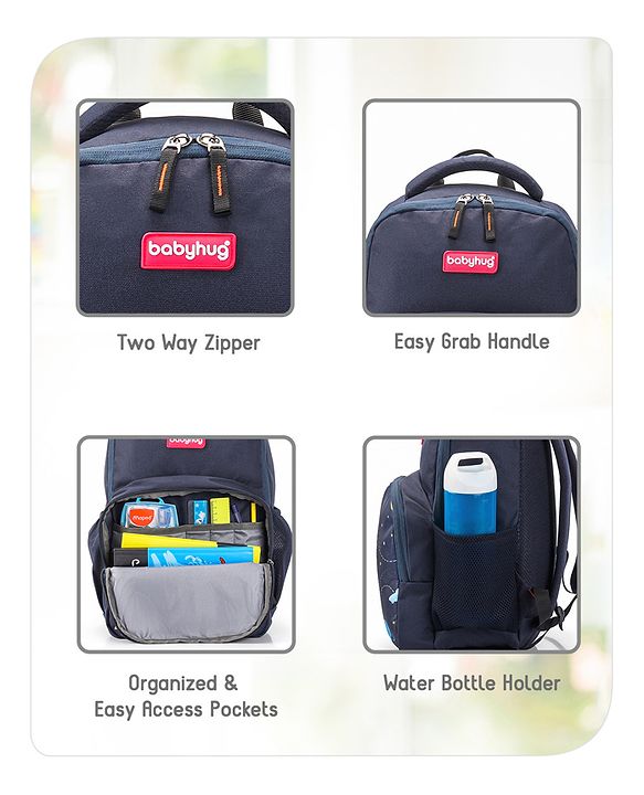 Babyhug School Backpack Space Print - 15 Inches