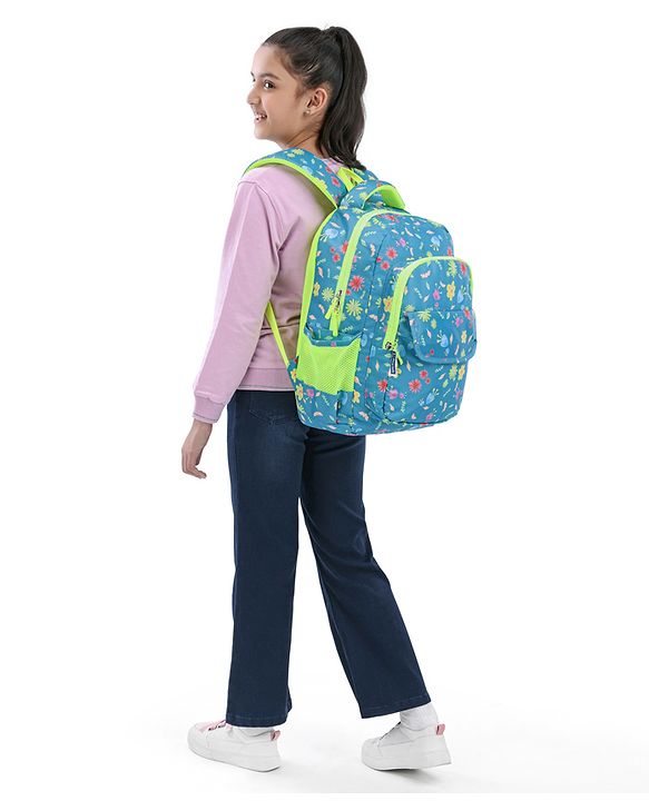 Pine Kids 17 Inch Azure School Backpack Blue