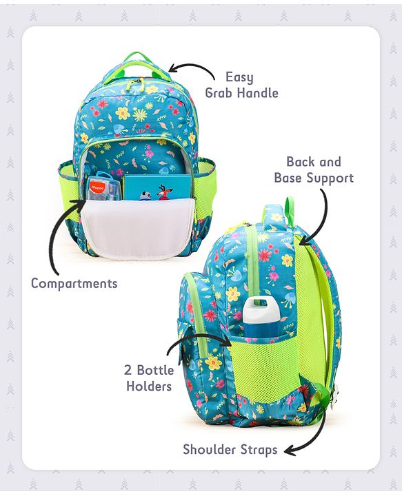 Pine Kids 17 Inch Azure School Backpack Blue