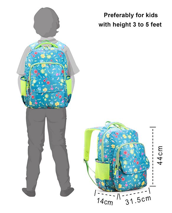 Pine Kids 17 Inch Azure School Backpack Blue