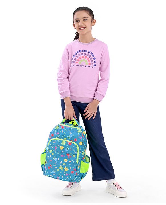 Pine Kids 17 Inch Azure School Backpack Blue