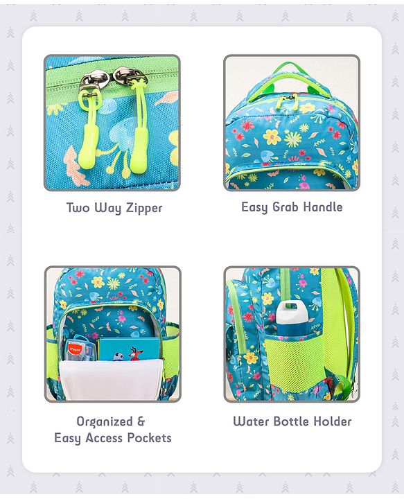 Pine Kids 17 Inch Azure School Backpack Blue