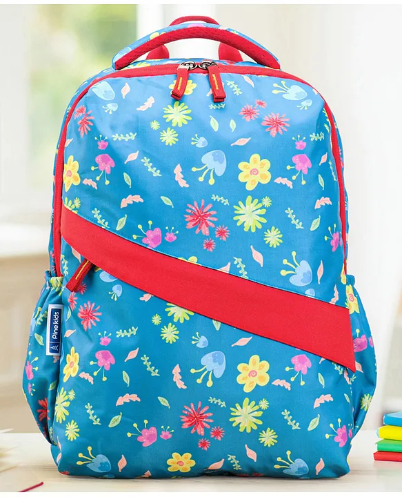 Pine Kids School Backpack Floral Print Blue 17 Inches Online in India, Buy  at Best Price from Firstcry.com - 10691129