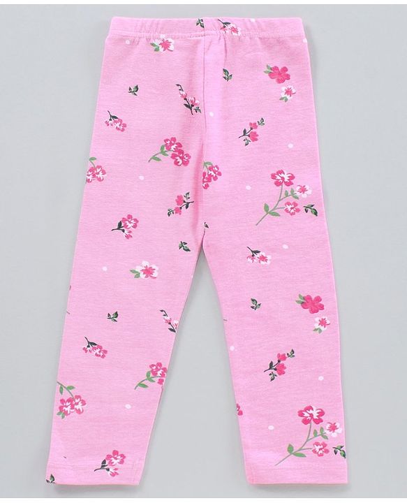Babyhug Full Length Leggings Pack of 3 - Blue Pink Green
