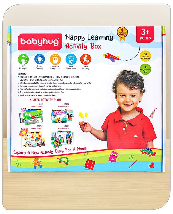 Babyhug Happy Learning Activity Box with 31 Activities - Multicolour