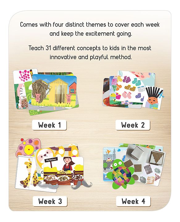 Babyhug Happy Learning Activity Box with 31 Activities - Multicolour