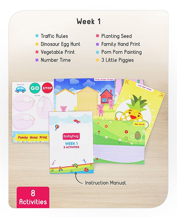 Babyhug Happy Learning Activity Box with 31 Activities - Multicolour