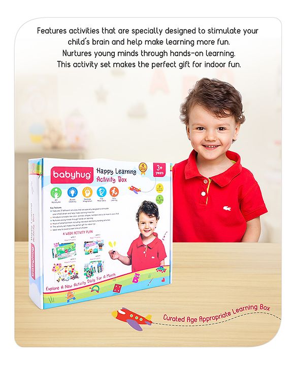 Babyhug Happy Learning Activity Box with 31 Activities - Multicolour