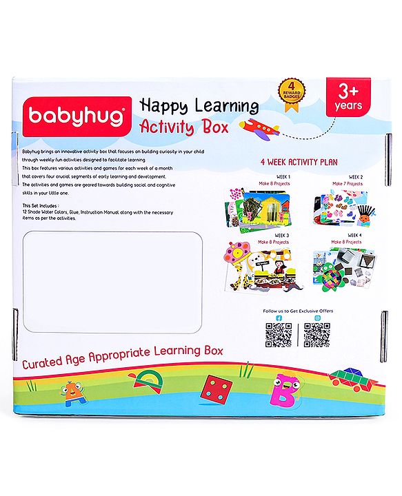 Babyhug Happy Learning Activity Box with 31 Activities - Multicolour