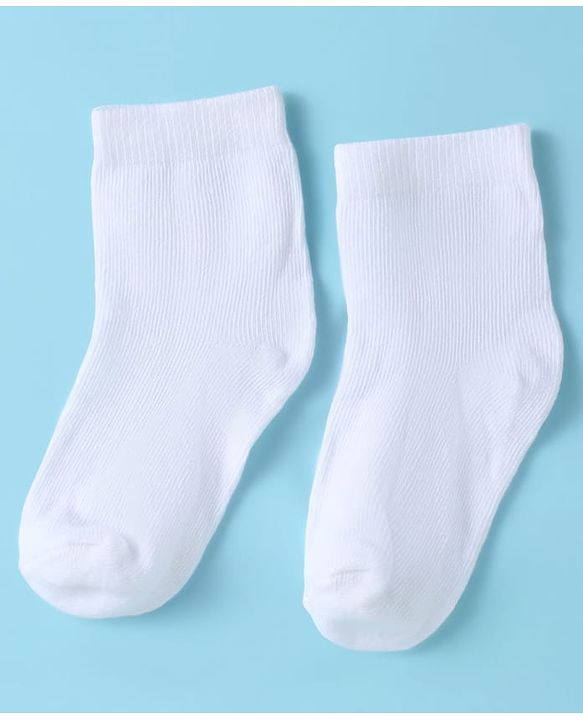 Cute Walk by Babyhug Ankle Length Antibacterial Cotton Socks Pack Of 3 - White