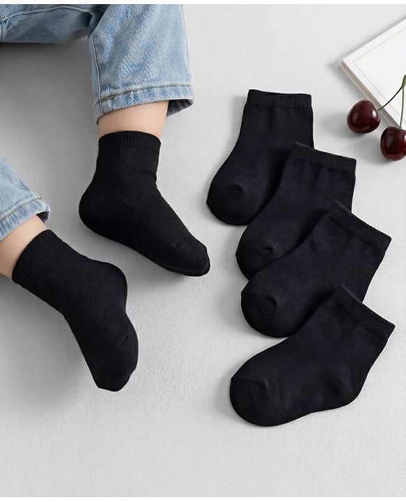 Cutewalk by Babyhug Anti-Bacterial Ankle Length Socks Pack of 3 - Black