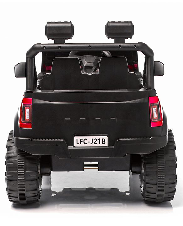 Babyhug Battery Operated Ride on Jeep With Light & Music - Red| Magic Swing Mode| Forward & Backward Operation| Openable Doors| Realistic Design| Wide Comfortable Seat| Rechargeable Battery| MP3 Player & Aux Facility