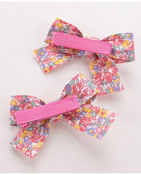Babyhug Bow Hair Clips Pack of 6 - Multicolor