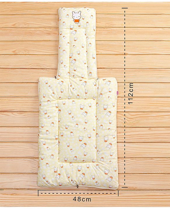 Babyhug Velour Sleeping Bag with Bunny Print - Yellow