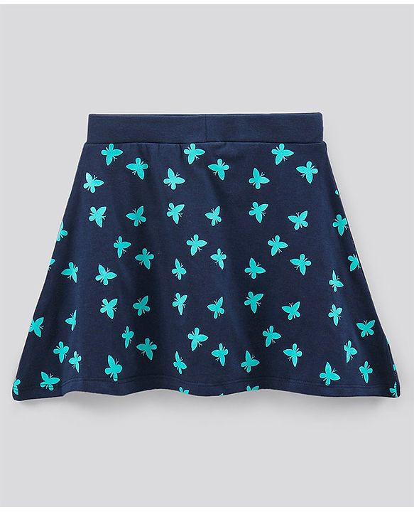 Pine Kids Biowashed Skirt Butterfly Print - Blue