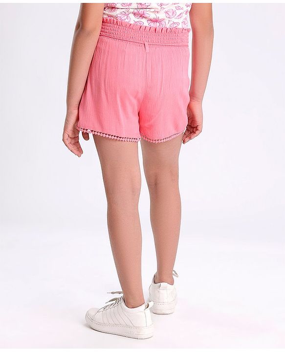 Pine Kids Mid Thigh Softener Wash Shorts - Pink