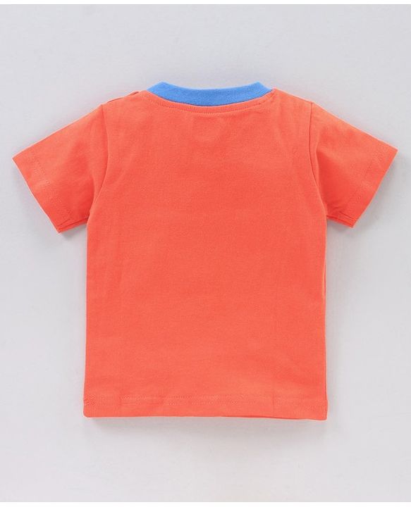 Babyhug Half Sleeves Striped T-Shirts Dino Print Pack of 3 - White Red Multicolor