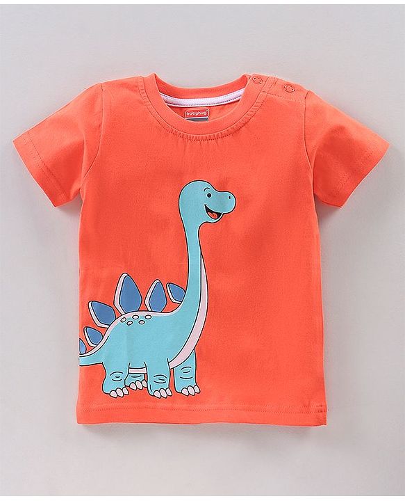 Babyhug Half Sleeves Cotton T-shirts Printed Pack of 2 - Blue Red