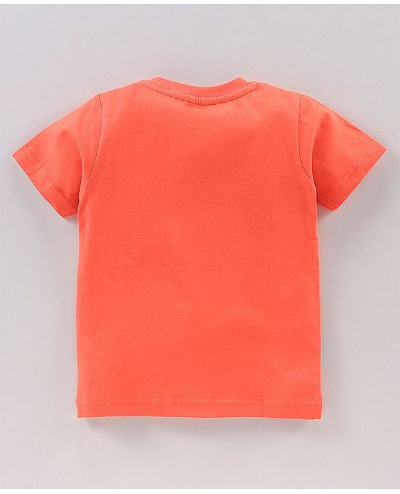 Babyhug Half Sleeves Cotton T-shirts Printed Pack of 2 - Blue Red