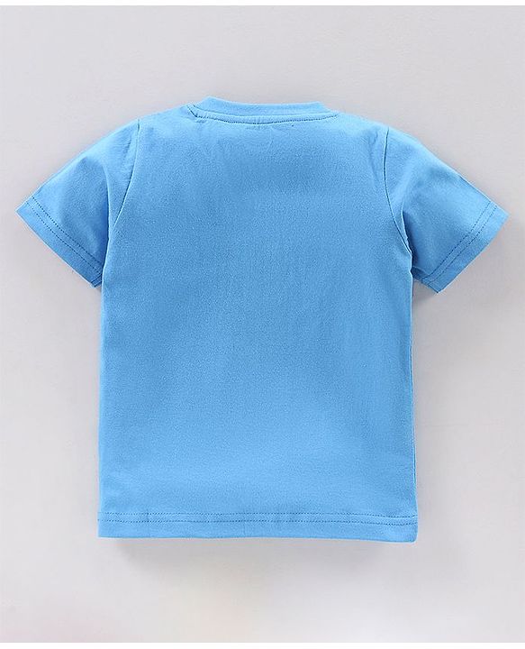 Babyhug Half Sleeves Cotton T-shirts Printed Pack of 2 - Blue Red