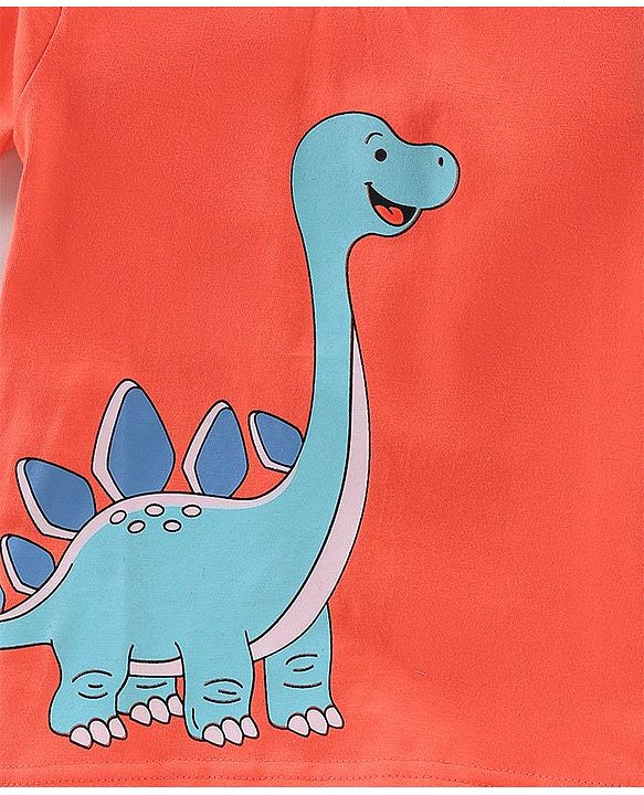 Babyhug Half Sleeves Cotton T-shirts Printed Pack of 2 - Blue Red