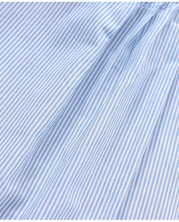 Babyhug Frill Sleeves Striped Top - Blue