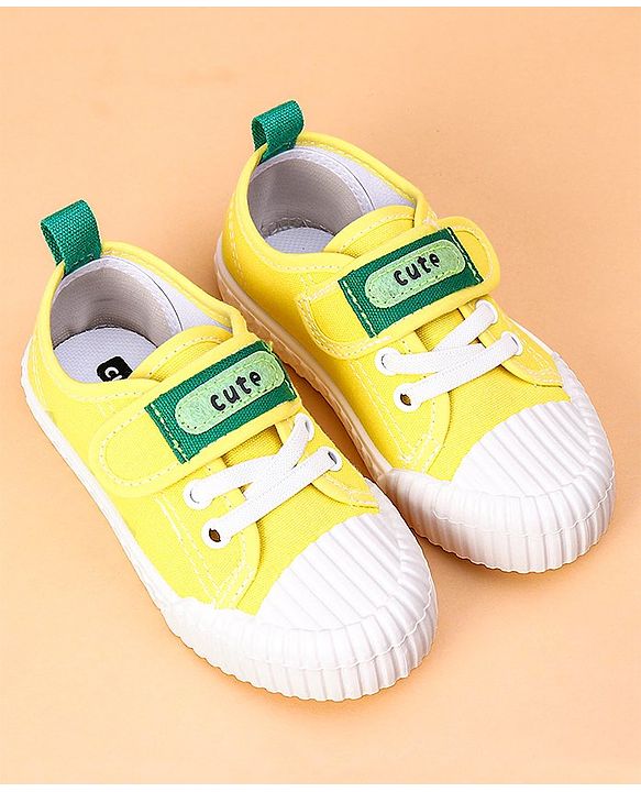 Cute Walk by Babyhug Casual Shoes with Patch - Yellow