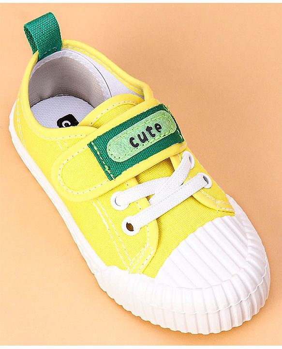 Cute Walk by Babyhug Casual Shoes with Patch - Yellow