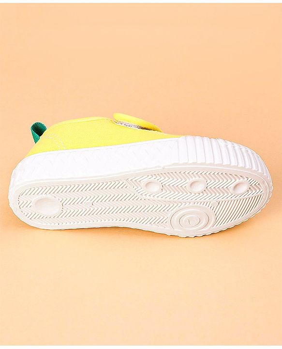 Cute Walk by Babyhug Casual Shoes with Patch - Yellow