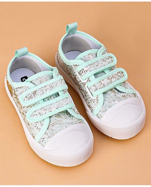 Cute Walk by Babyhug Casual Shoes with Sequins - Green