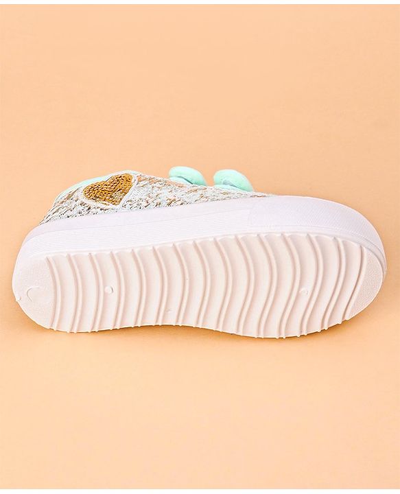 Cute Walk by Babyhug Casual Shoes with Sequins - Green