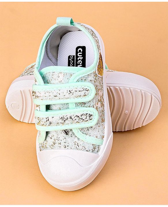 Cute Walk by Babyhug Casual Shoes with Sequins - Green