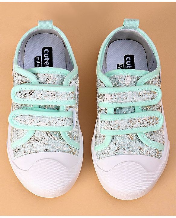 Cute Walk by Babyhug Casual Shoes with Sequins - Green