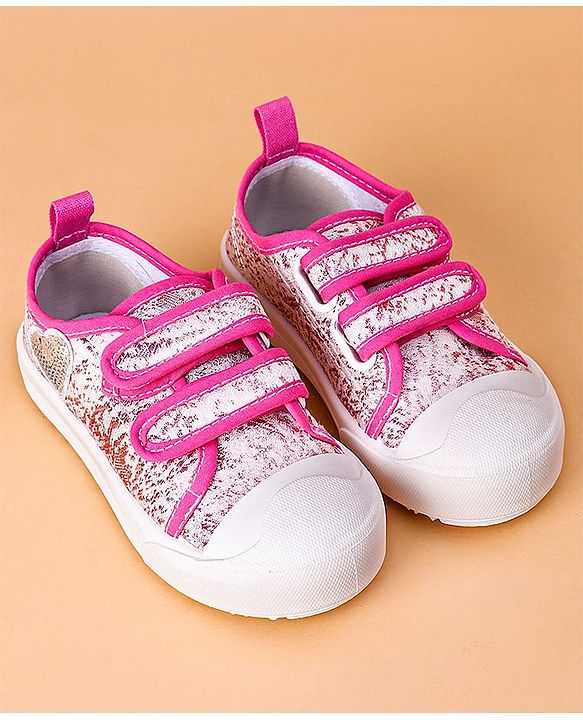 Cute Walk by Babyhug Casual Shoes with Sequins - Pink