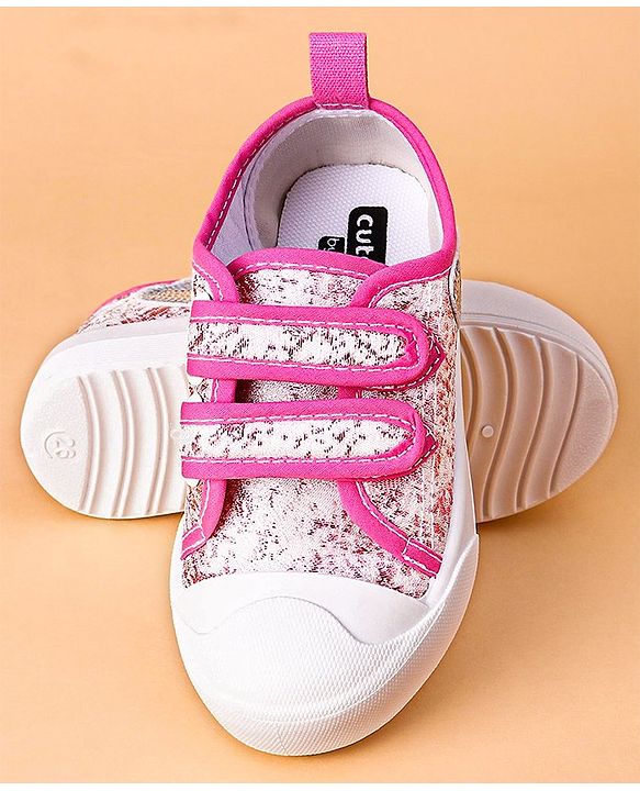 Cute Walk by Babyhug Casual Shoes with Sequins - Pink