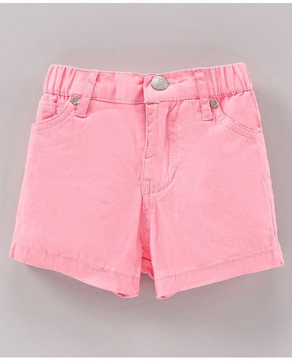 Babyhug Half Sleeves Top and Knee Length Shorts Mickey Mouse & Friends Print - Sunny Lime Pink