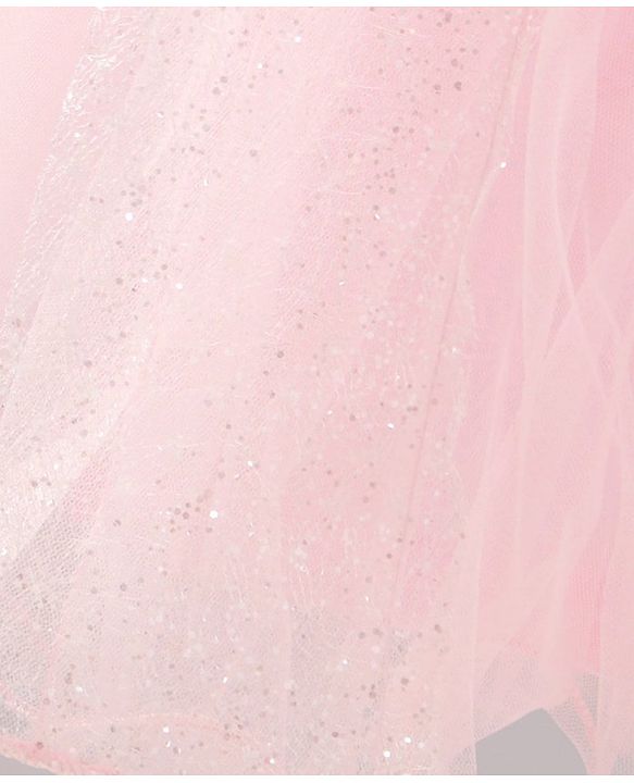 Babyhug Sleeveless Fit and Flare Embellished Party Frock with Corsage - Pink