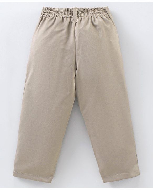 Babyhug Full Sleeves Striped Shirt & Trouser Set With Bow - Black Beige