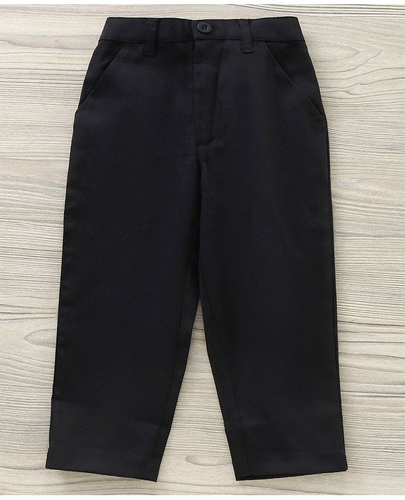 Babyhug Party Wear Full Sleeves Stripe Shirt & Trouser With Bow - Black White