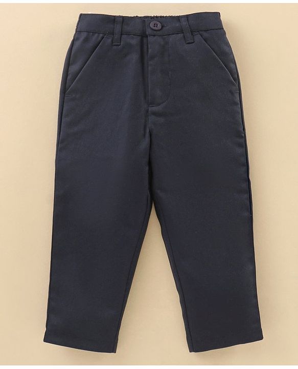 Babyhug Full Sleeves Shirt & Trouser with Suspenders Set & Bow - Sky Blue