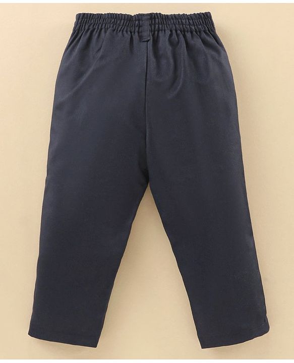 Babyhug Full Sleeves Shirt & Trouser with Suspenders Set & Bow - Sky Blue