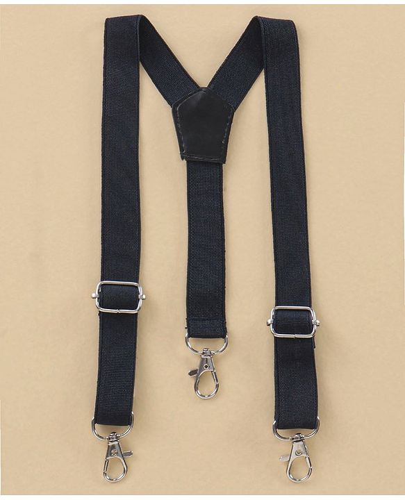 Babyhug Full Sleeves Shirt & Trouser with Suspenders Set & Bow - Sky Blue