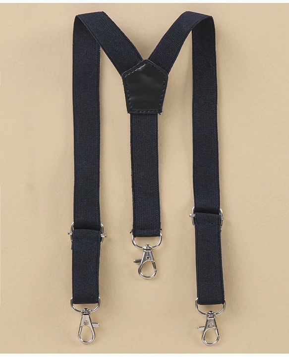 Babyhug Full Sleeves Shirt & Trouser with Suspenders Set & Bow - Sky Blue