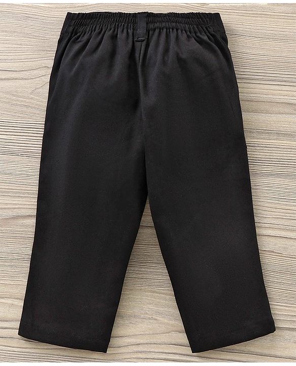 Babyhug Full Sleeves Striped Shirt & Trouser with Bow - Pink Black