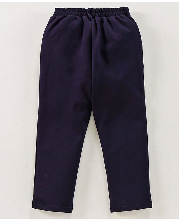 Babyhug Full Sleeves 3 Piece Party Suit With Bow Tie - Navy