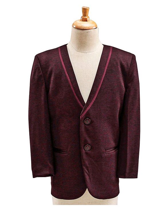 Babyhug Full Sleeves 4 Piece Party Suit With Bow - Maroon