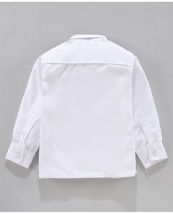 Babyhug Full Sleeves Checked Party Shirt with Bow and Waistcoat - White Grey