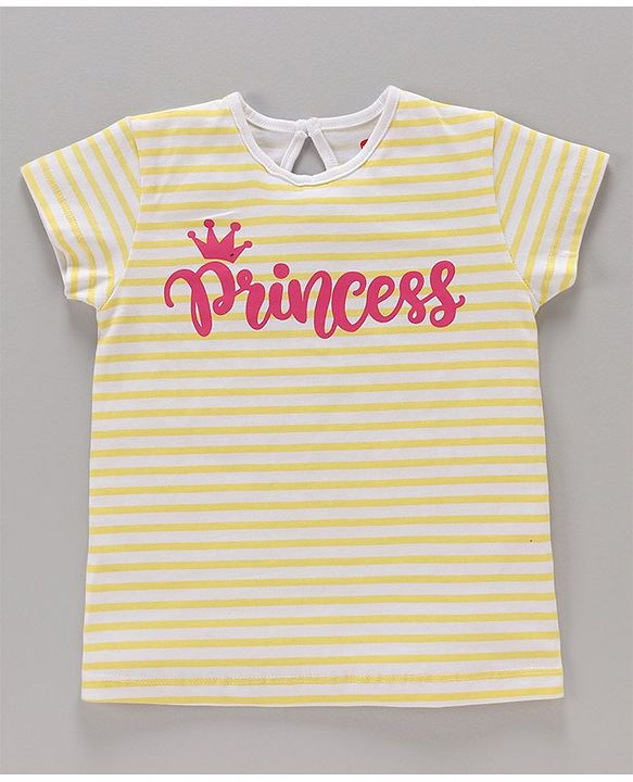 Babyhug Cotton Knit Half Sleeves Tops Text and Floral Pack Of 3 - Multicolor